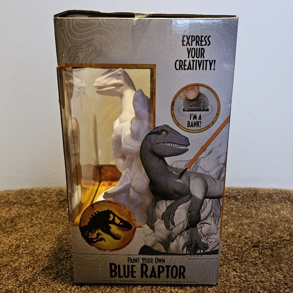 Jurassic World Paint Your Own Blue Raptor Bank Kit Hobby Lobby Painting Crafts - Picture 2 of 5